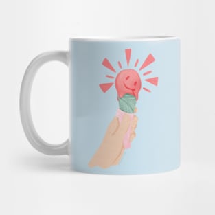 Melting Smiling Sunshine Ice Cream Cone Mug